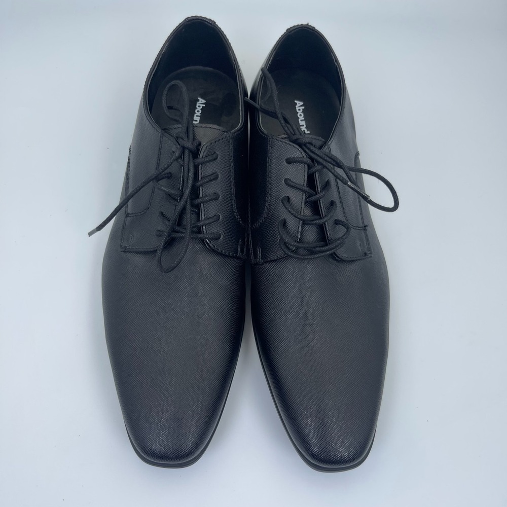 Abound Men's Oxford Dress Shoes Size 10.5M Black Textured Lace Up Derby